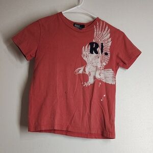 Ralph Lauren Red Kids T-Shirt with Eagle Graphic